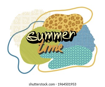 Hora de verano. Leyendo sobre un fondo brillante. Anuncio de venta.