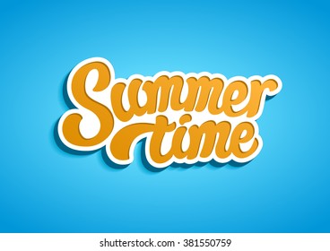 Summer time lettering text