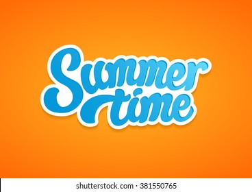 Summer Time Lettering Text