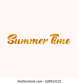 Summer time lettering text