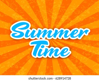 Summer time lettering text