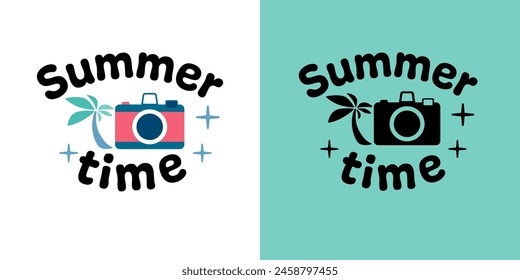 Summer time. Summer lettering. Summer vibes. Inscription for cards, posters, printing on T-shirts.
