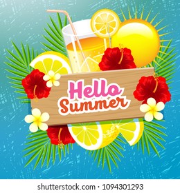 summer time lime and orange juice