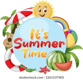 Ilustración del logotipo de verano