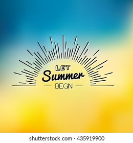 Summer Time logo Template. Vector Typographic Design Label.