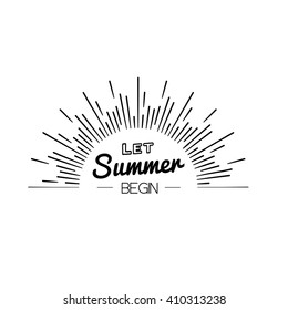 Summer Time logo Templates. Isolated Typographic Design Label. Summer Holidays lettering for invitation, greeting card, prints and posters. Enjoy The Beach party