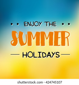 Summer Time logo Templates. Isolated Typographic Design Label. Summer Holidays lettering for invitation, greeting card, prints and posters. Enjoy The Beach party
