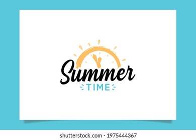 summer time logo vector graphic.