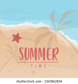 Summer time ocean vector design