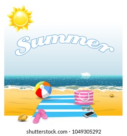 Summer time on beach 