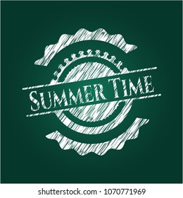 Summer Time on chalkboard