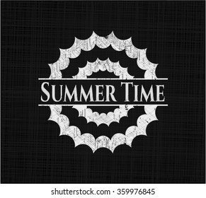 Summer Time on chalkboard