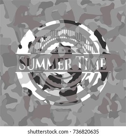Summer Time on grey camo texture
