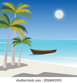 Summer time on the palm beach