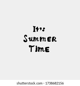 It's summer time on white background. Simple vector illustration.