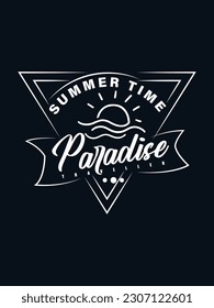 Summer time paradise t shirt design 