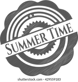 Emblema de lápiz de verano