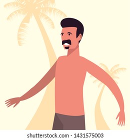 summer time people icon vector ilustration