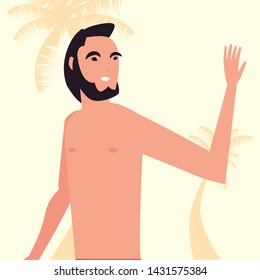 summer time people icon vector ilustration