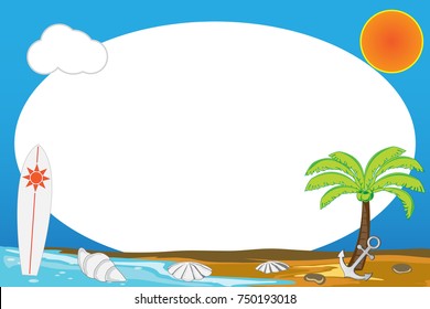 summer time picture  beach frames