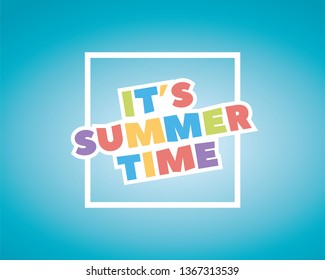 summer time poster. Tropic background. Banner vector illustration