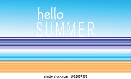 summer time. Poster with tropical beach background. Vector eps10.