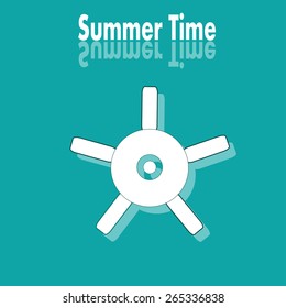 Summer time poster with white wheel