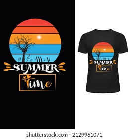 summer time related t shirt design