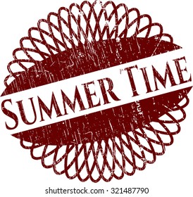 Sommerzeit Kautschuk Grunge Textur Stempel