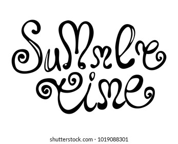 summer time sign with curls