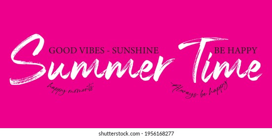 impresión de slogan de verano para tee