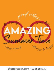 summer time slogan print for tee