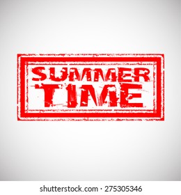 Summer Time Stamp . 