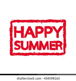 Summer time stamp Illustration design