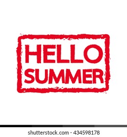 Summer time stamp Illustration design