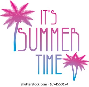 It's Summer Time Stamp . Isolated illustration.