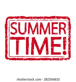 SUMMER TIME stamp text design