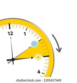 summer time standard time after advancing for daylight saving time vector illustration EPS10