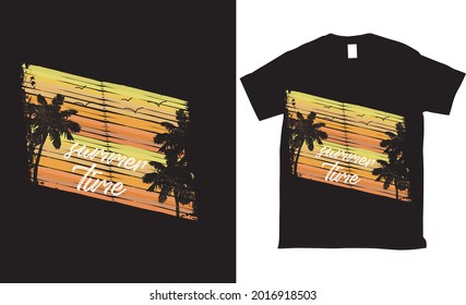 -Summer time stylish  typography t-shirtdesign
