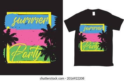 Summer time stylish  typography t-shirtdesign vector illustration
