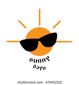 It’s Summer time! Summer sun with big sign.
