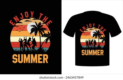 Summer time for surfing t shirt design. Surfing T-shirt Design, Summer paradise, Sea Enjoy Great Summer, T-shirt, Typography T-shirt