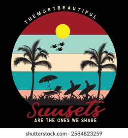 Summer time for surfing t shirt design. Surfing T-shirt Design, Summer paradise, Surf Paradise, Sea Enjoy Great Summer, T-shirt, Typography T-shirt Design, Vector Illustration Summer Day Typography