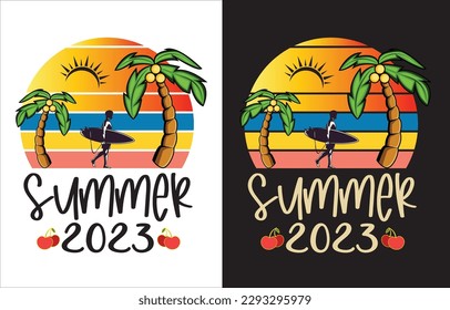 Summer time svg t shirt design cut file 