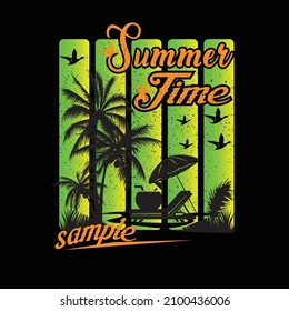 Summer Time T shirt design