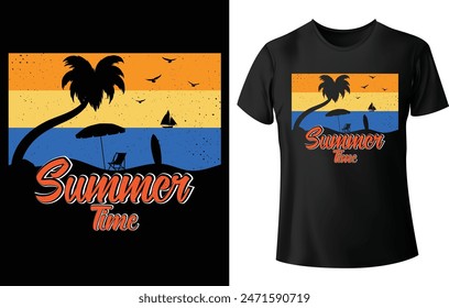 Summer Time T Shirt Design for Summer T Shirt Design