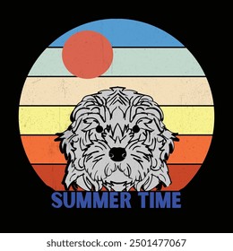 Summer time t shirt design vector 