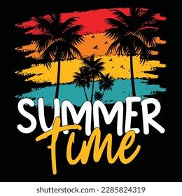  summer time t shirt , Retro summer beach t shirt designs, Summer T shirt Design Vector
