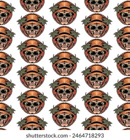 summer time tattoo pattern vector design