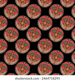 summer time tattoo pattern vector design